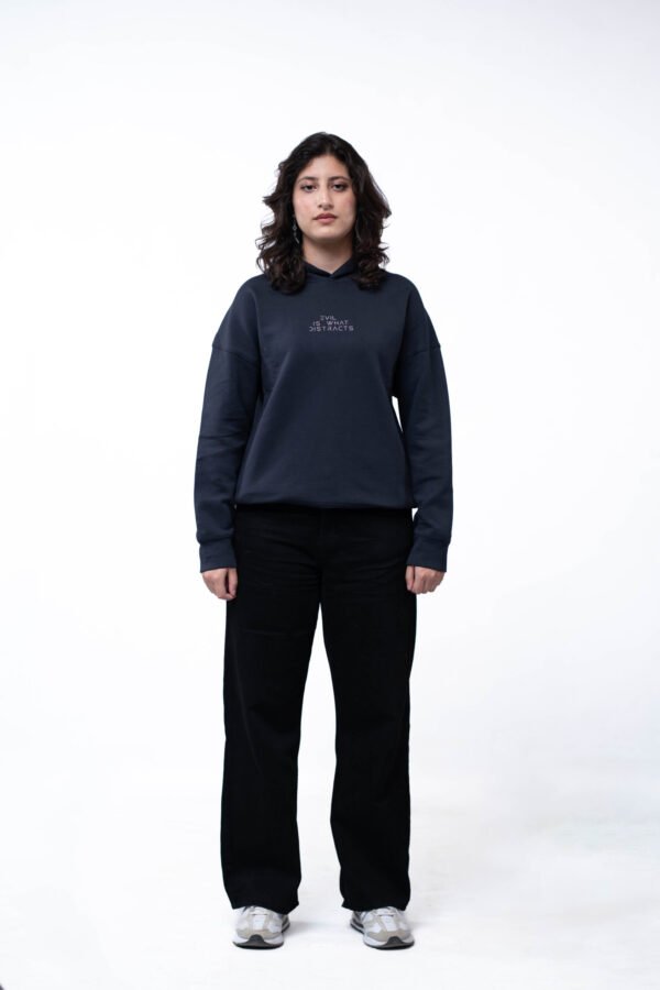 AG_03213 Evil is What Distract | Midnight Blue Hoodie