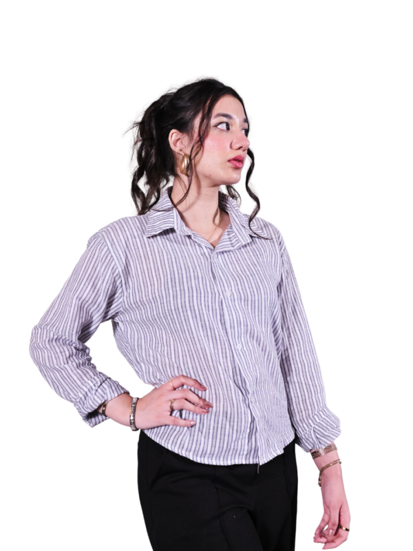 1 Corporate Slave | Grey Lines Button-Down