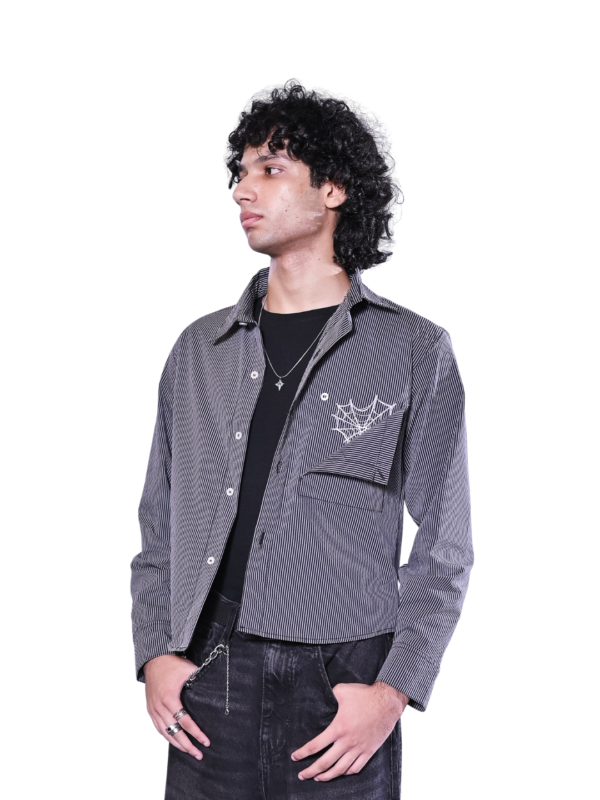 Spidey By Heart — Black Stripes  | Ribbed Pocket
