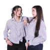 3 Corporate Slave | Grey Lines Button-Down